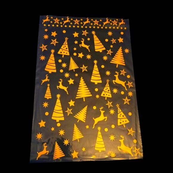 HOLIDAY POLYMAILERS 10"x13" (Set Of 10) Christmas 10 Matching Thank You Stickers - Picture 2 of 5